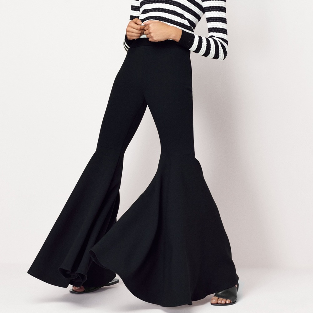 MILLY ultra flared size 2 black pants nwt